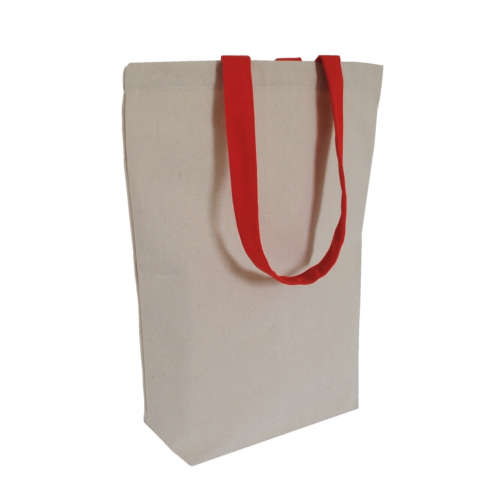 Baumwolle Canvas mit 2 farbigen Henkeln