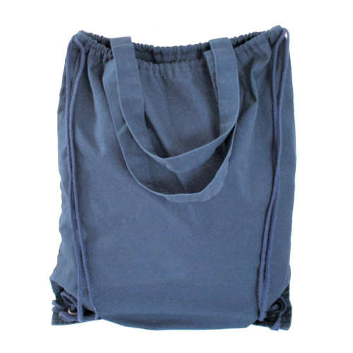 Baumwolle Canvas farbig mit Doppelfunktion: Rucksack und Tragetasche