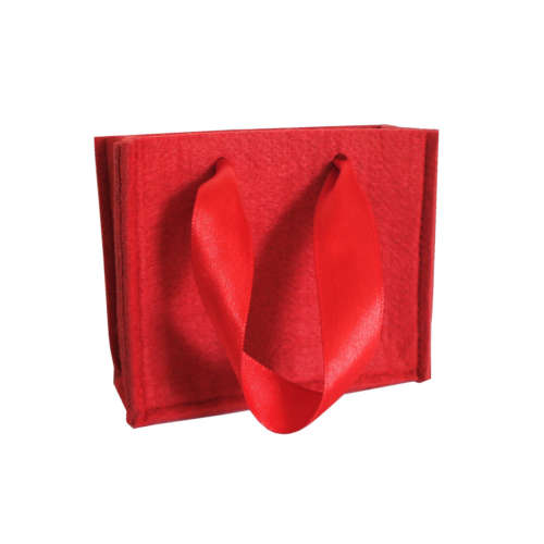 Filz, mini B11xH9xT4cm, Henkel aus Geschenkband