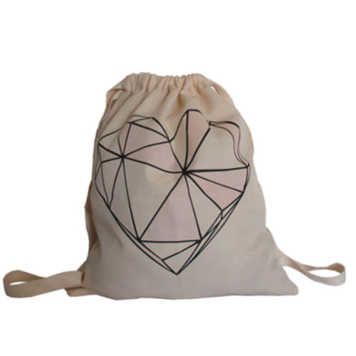 Polyester, Stoffrucksack. Verändert die Druckfarbe bei UV-Licht-Einstrahlung